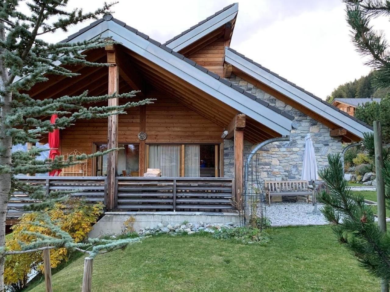 Modernes Chalet - Blue Merle Villa Vercorin Dış mekan fotoğraf